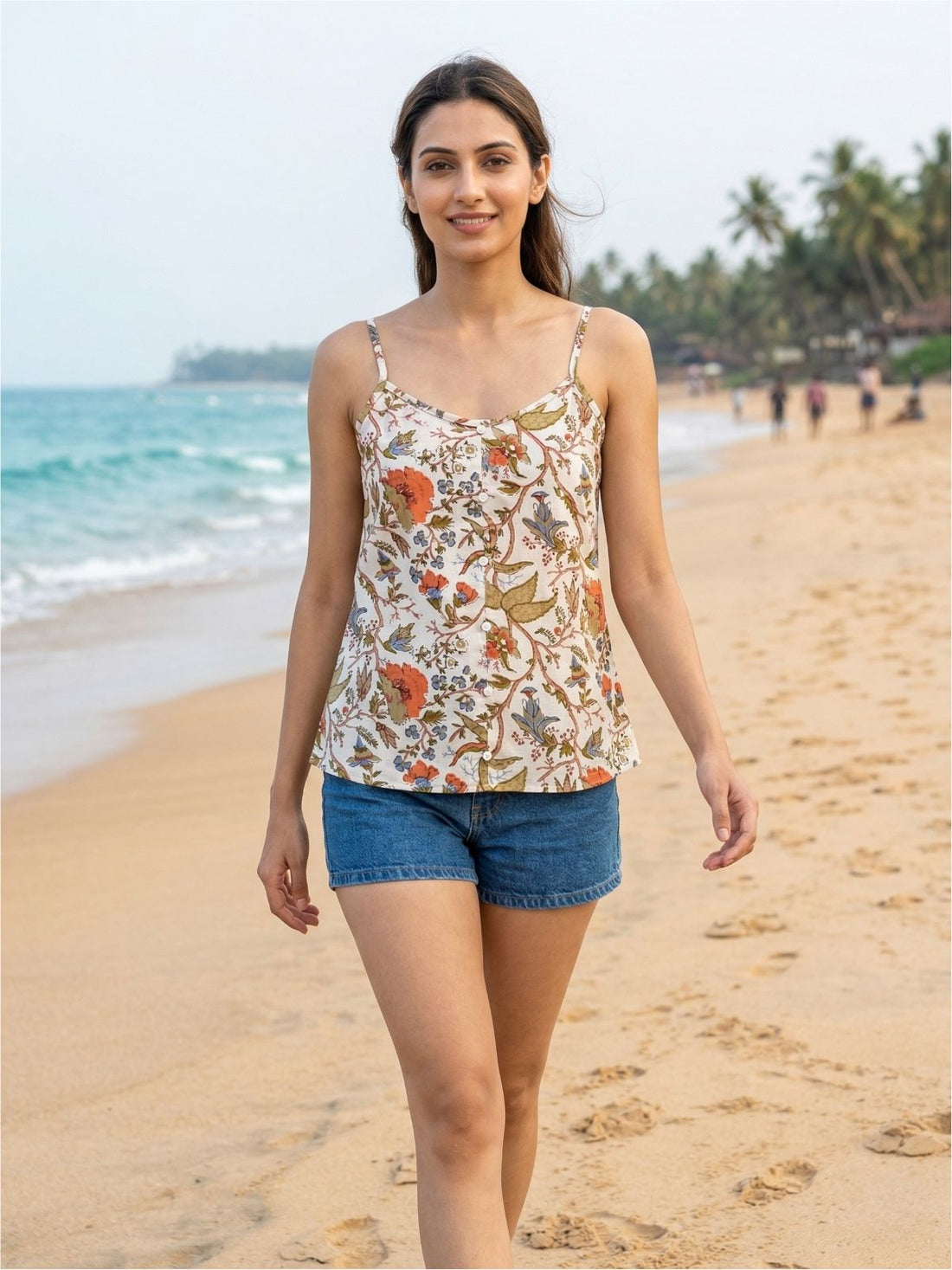 Printed Strap Top-CF-002