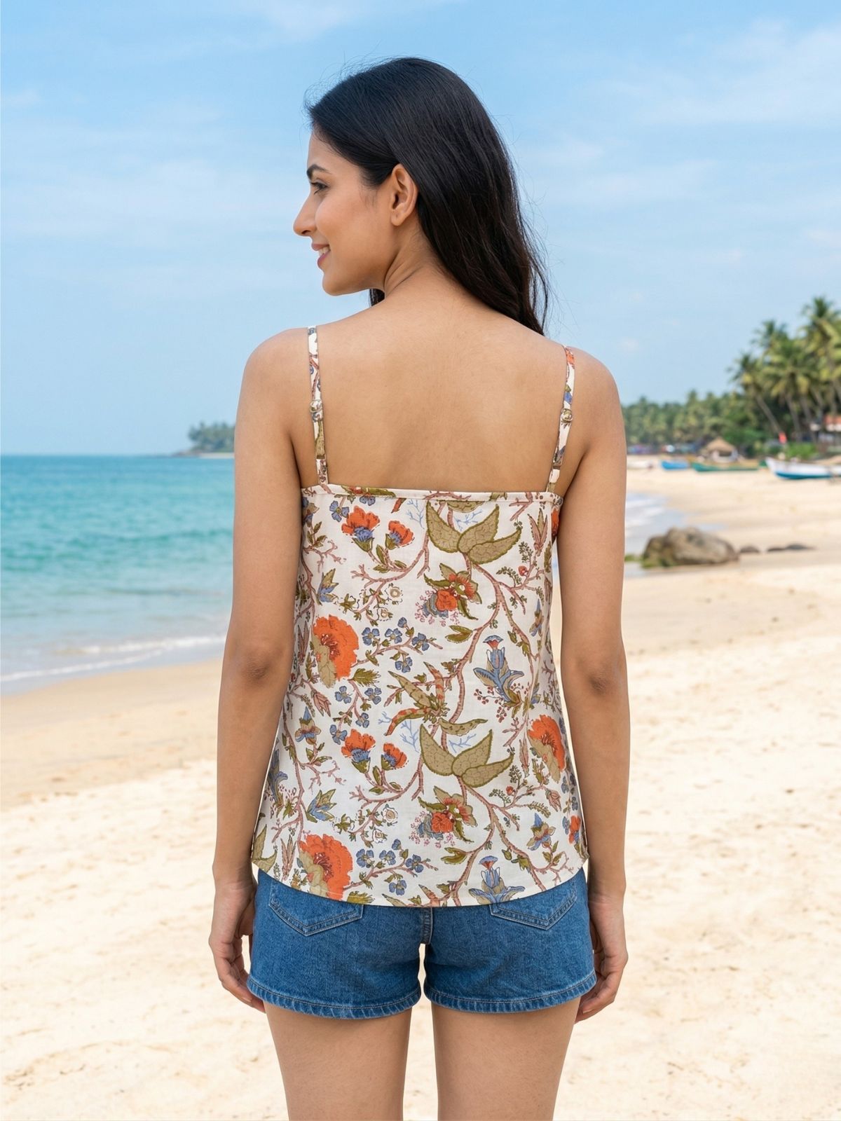 Printed Strap Top-CF-002