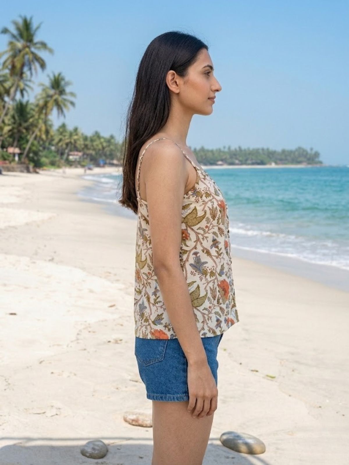 Printed Strap Top-CF-002