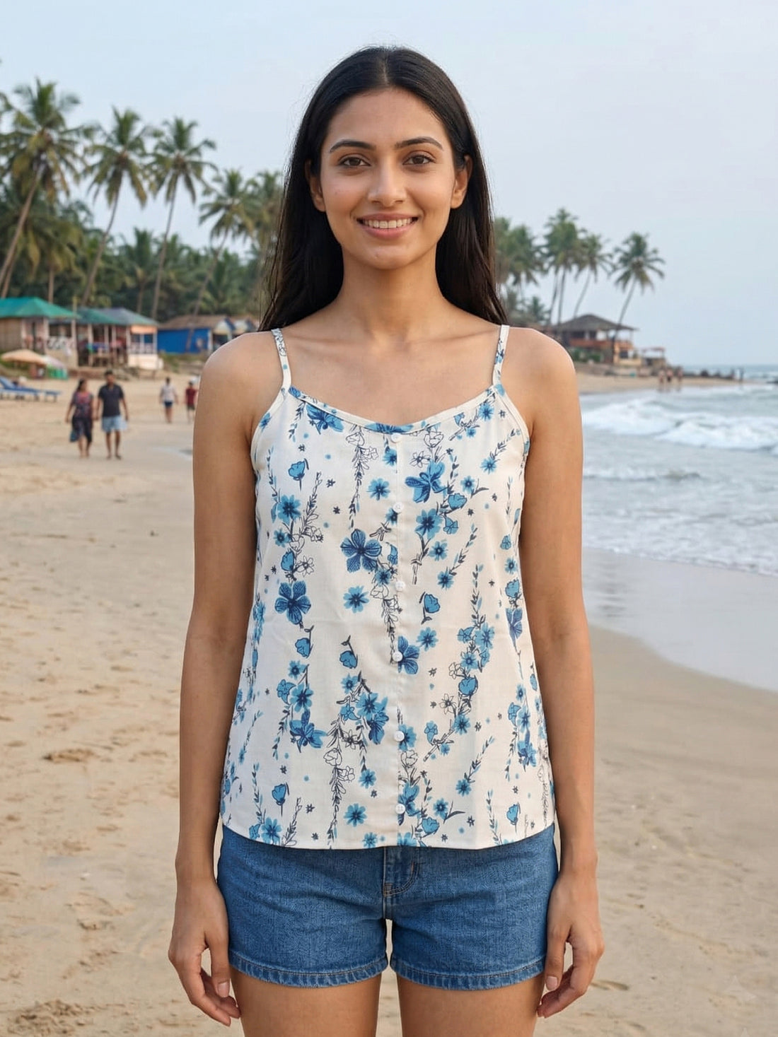 Printed Strap Top-CF-008