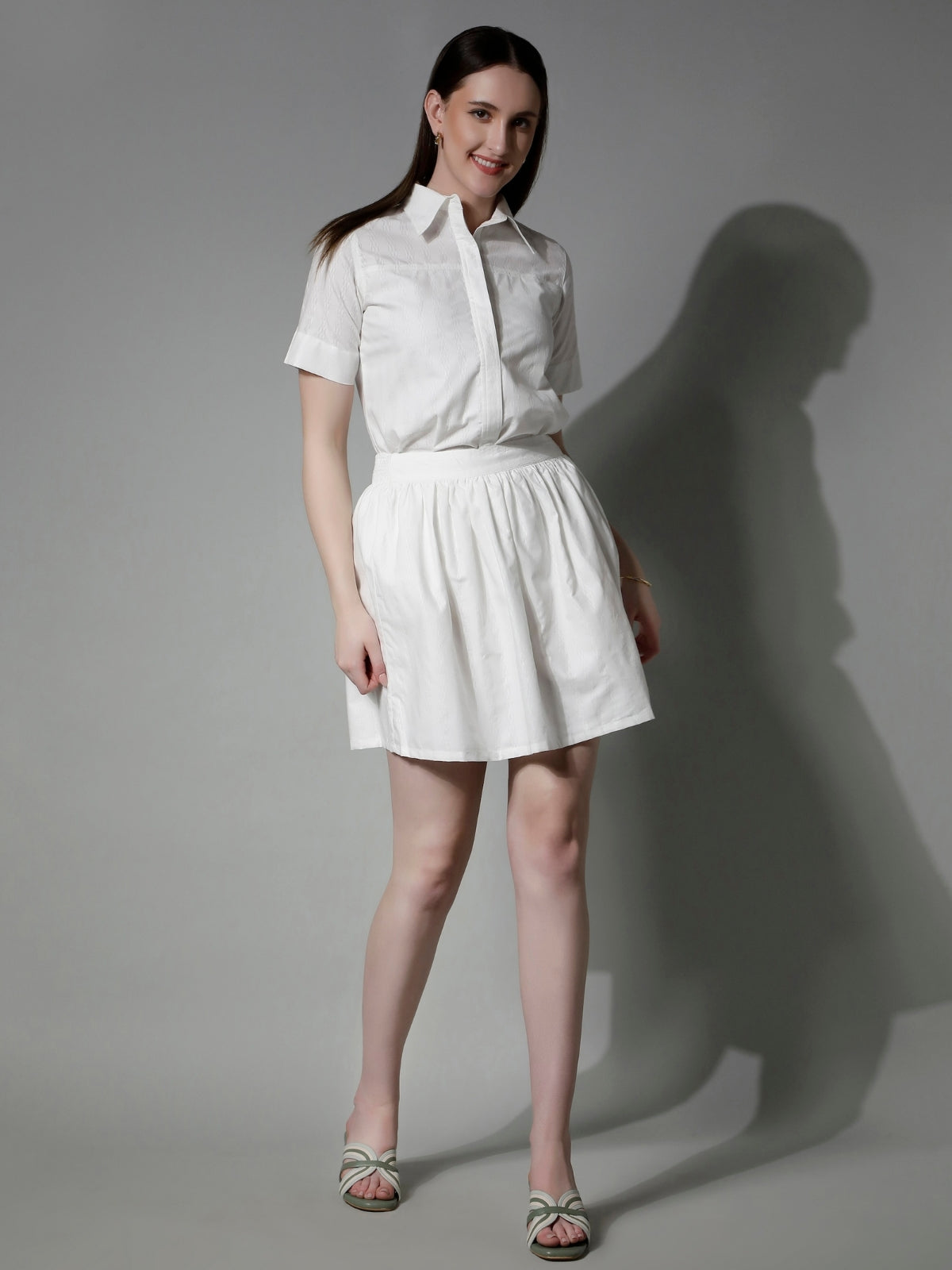 5280 - Striped Cotton Skirt