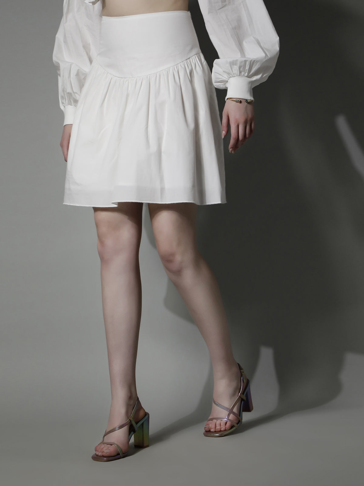 5631 - Mid Length Cotton Skirt