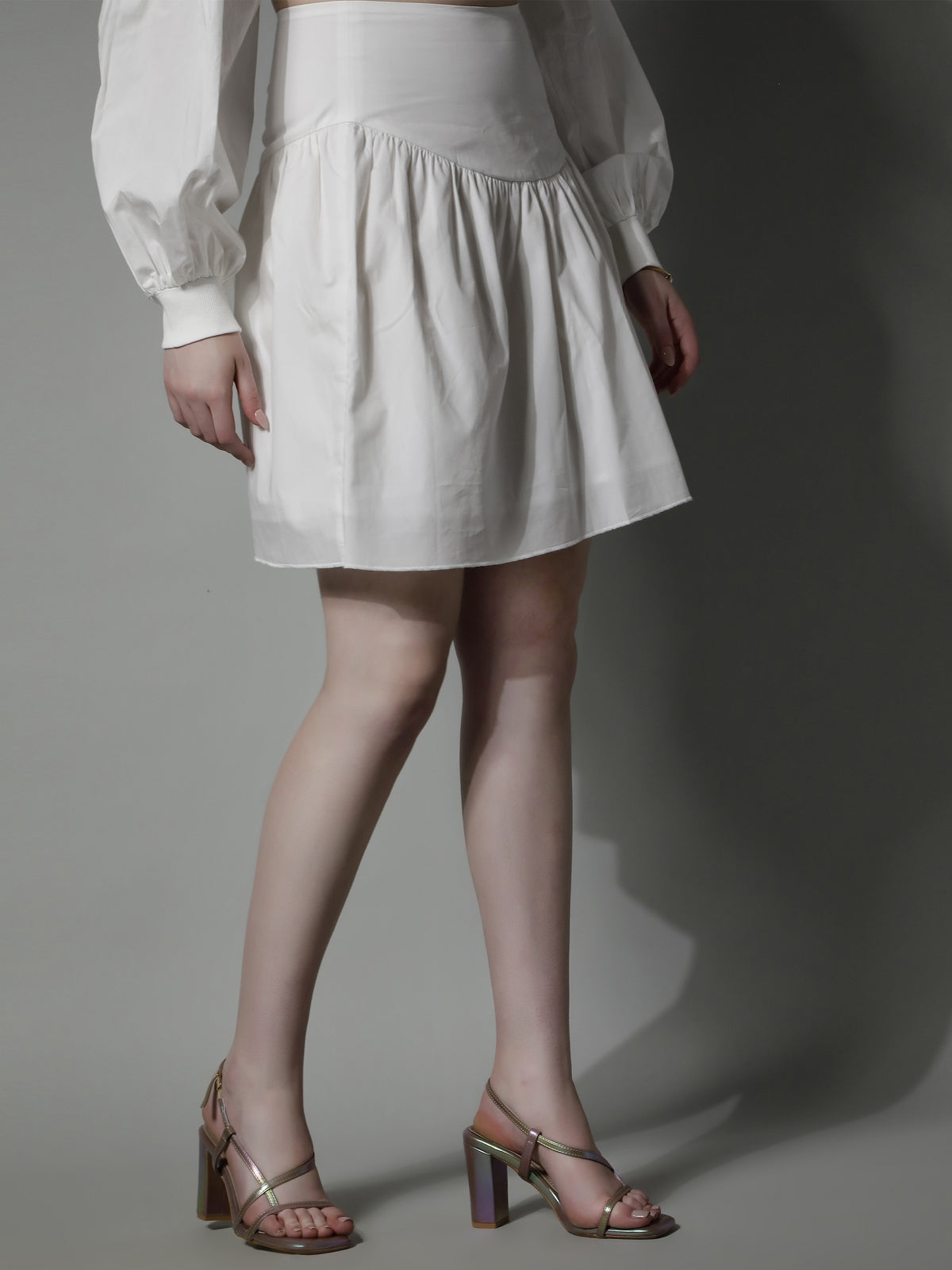 5631 - Mid Length Cotton Skirt