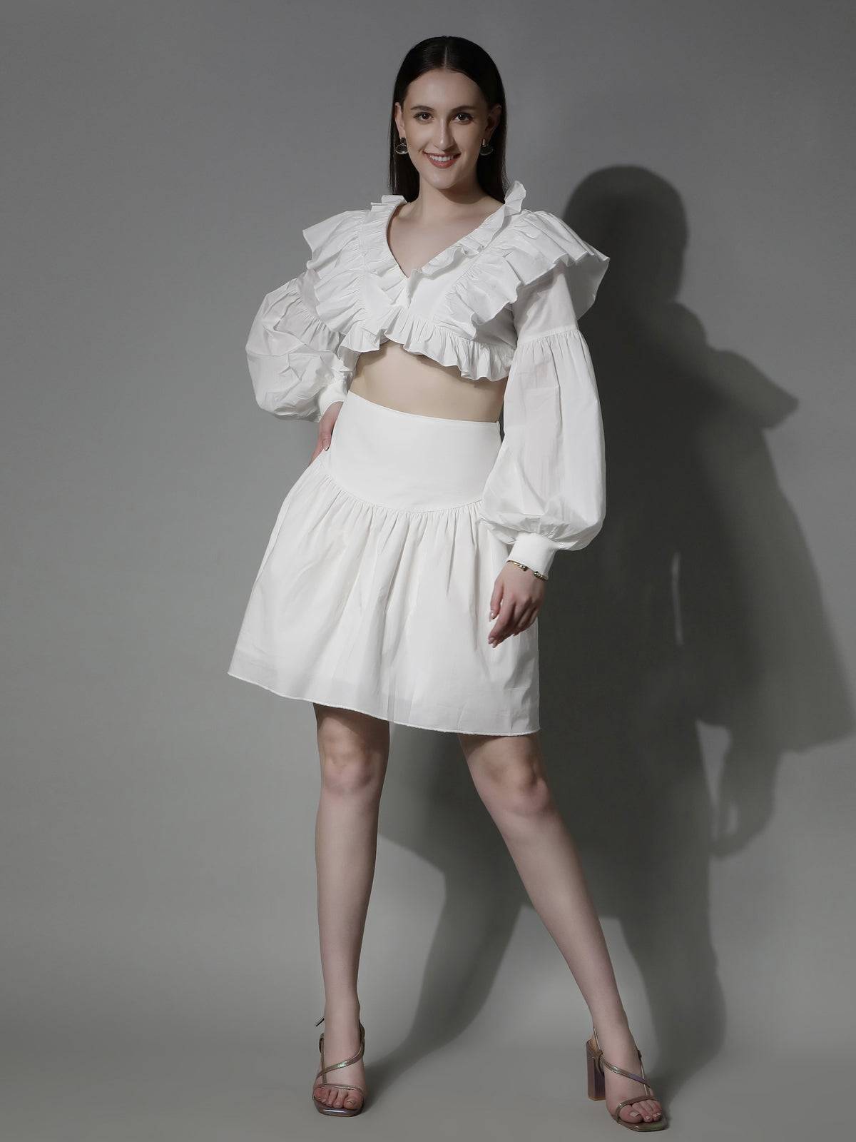 5631 - Mid Length Cotton Skirt