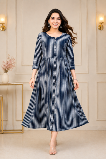 Black Stripe Maxi Dress