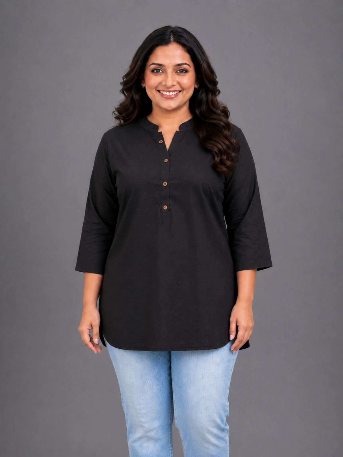 Black Everyday Cotton tops