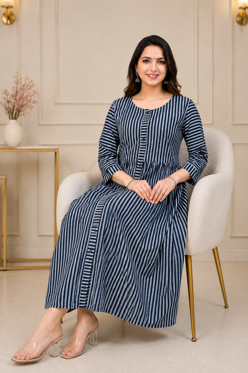 Black Stripe Maxi Dress