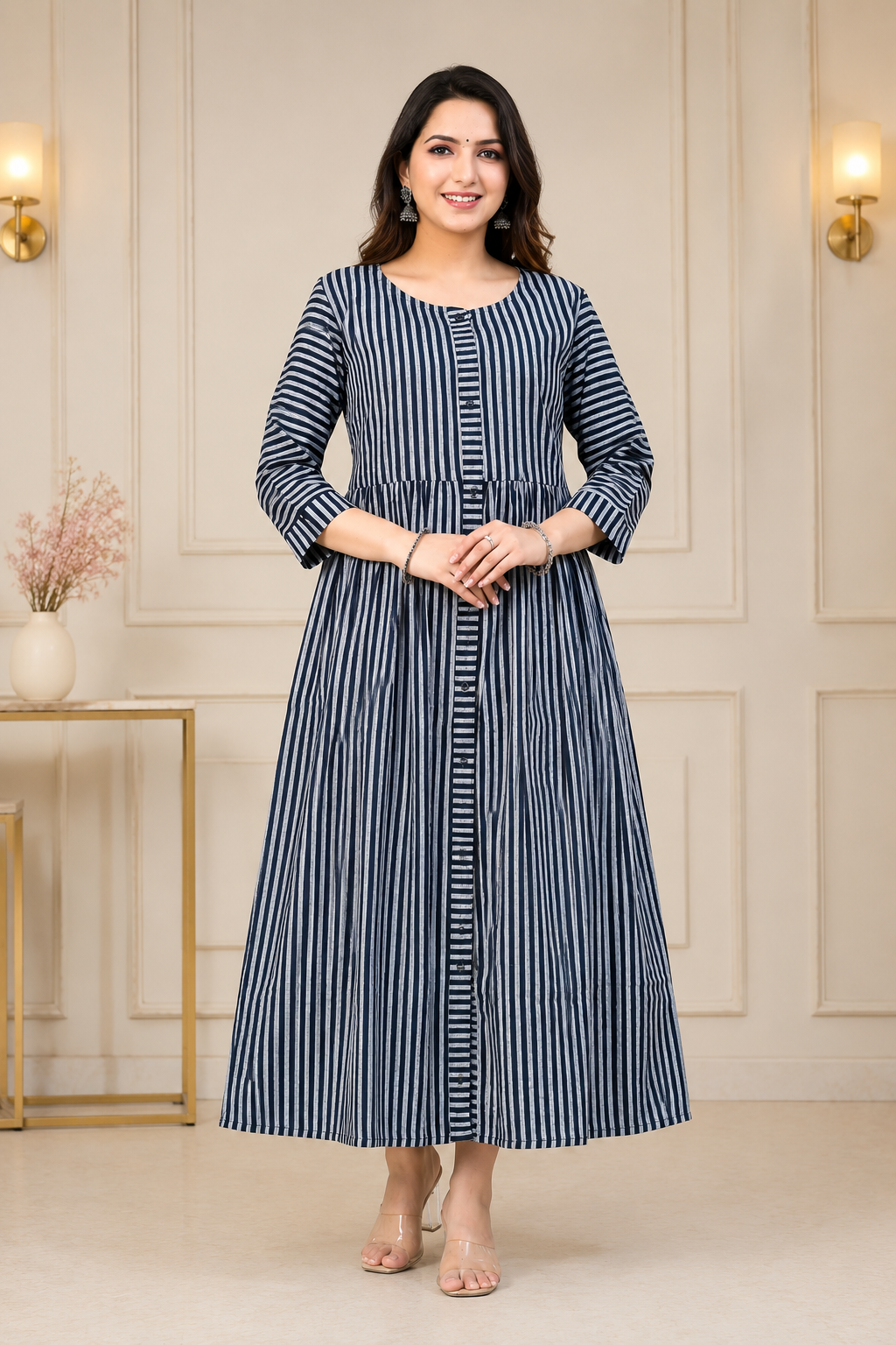 Black Stripe Maxi Dress