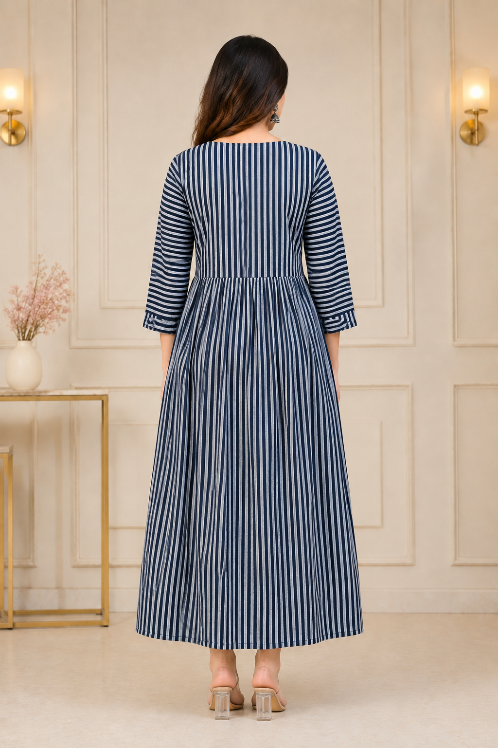 Black Stripe Maxi Dress