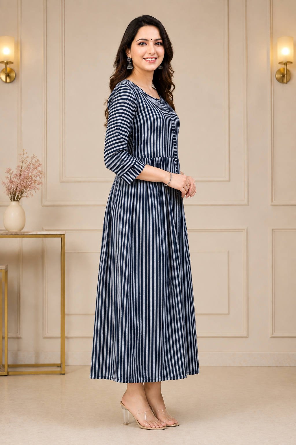 Black Stripe Maxi Dress