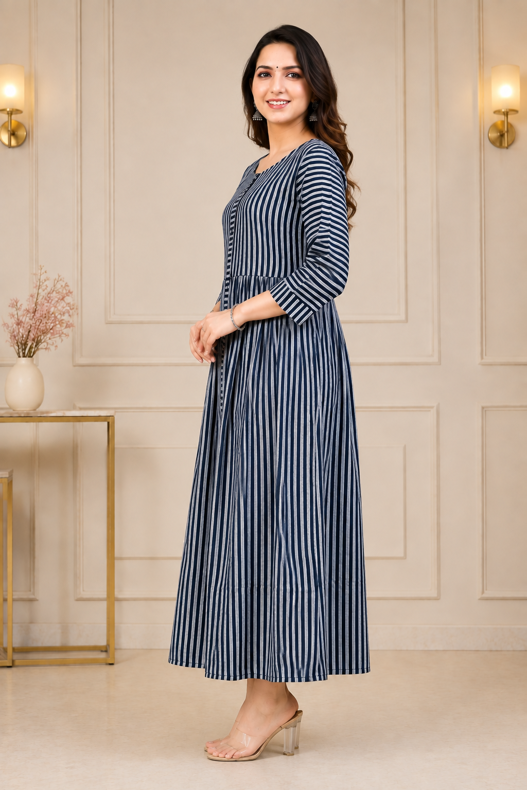 Black Stripe Maxi Dress