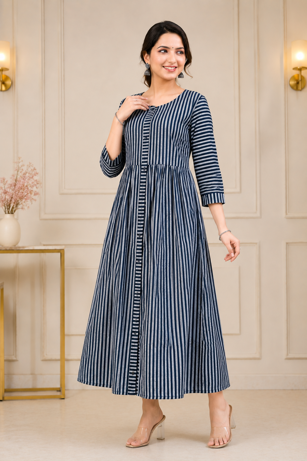 Black Stripe Maxi Dress