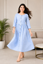 Blue Stripe Maxi Dress