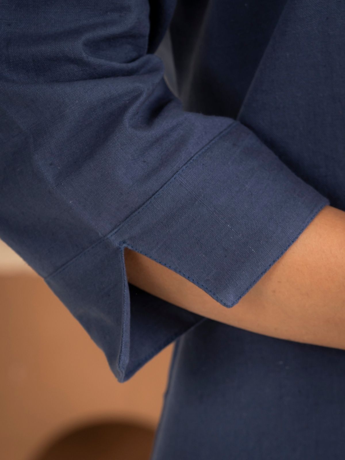 Blue Everyday Cotton Square Neck Top