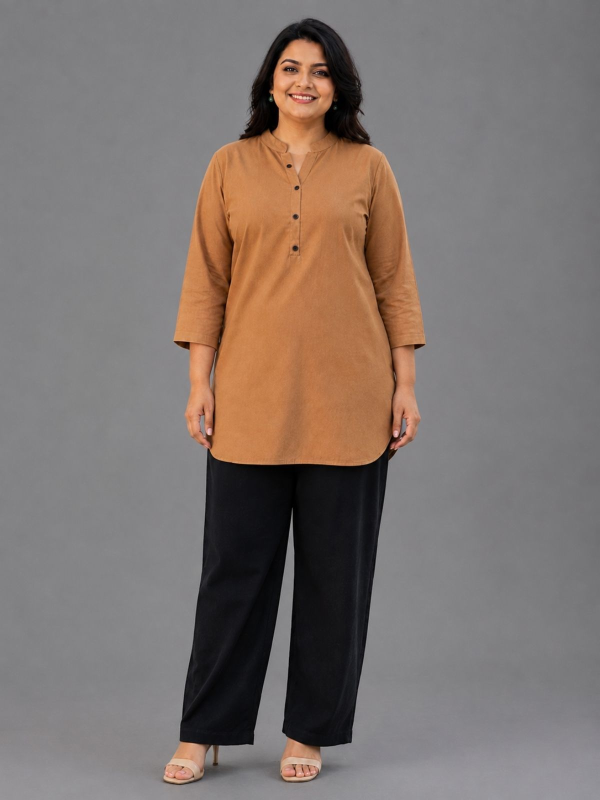 Brown Everyday Cotton tops