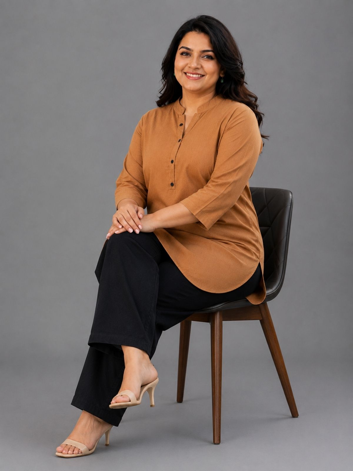 Brown Everyday Cotton tops