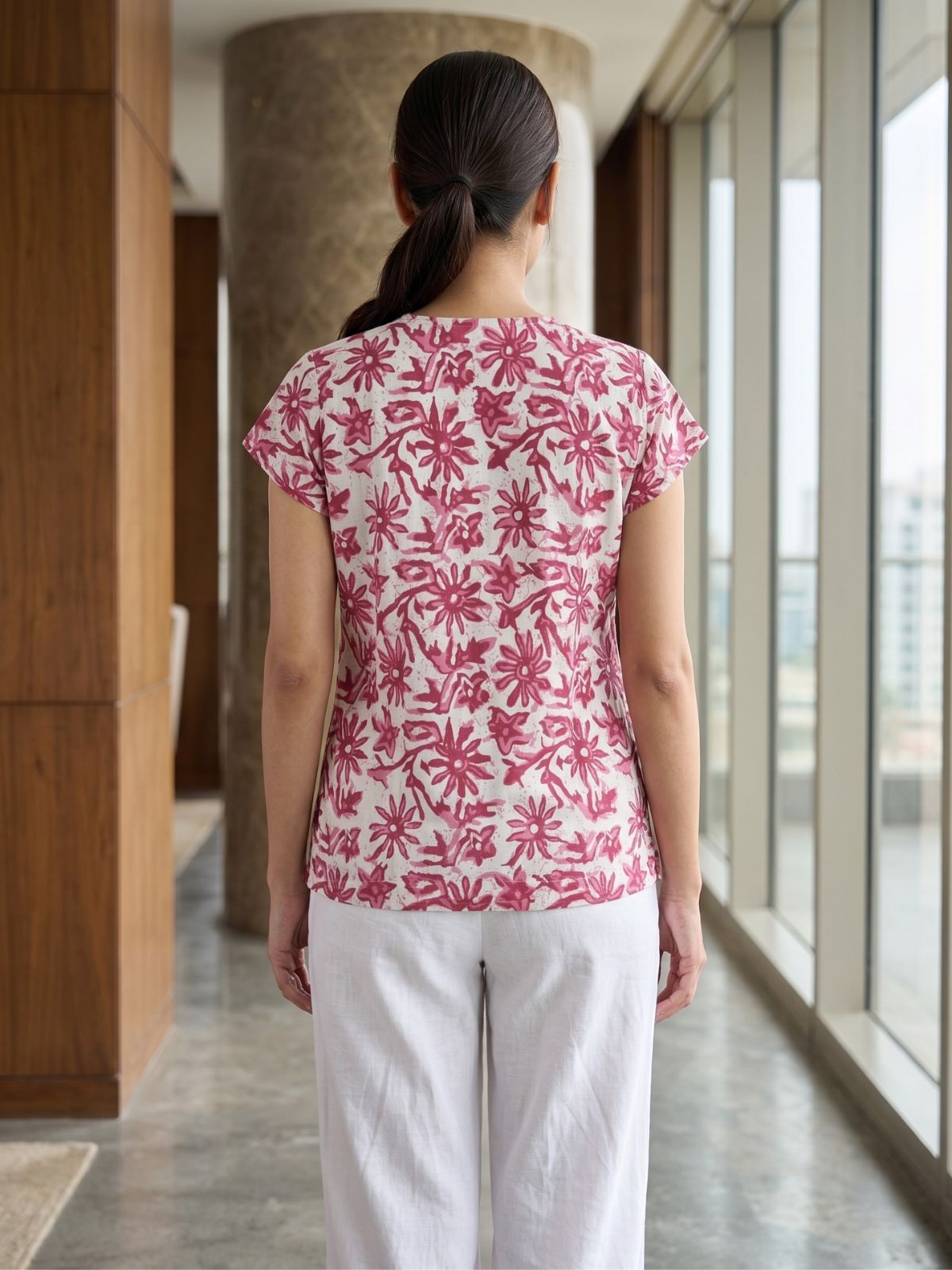 Jaipuri Printed Vneck Shirts CM-006