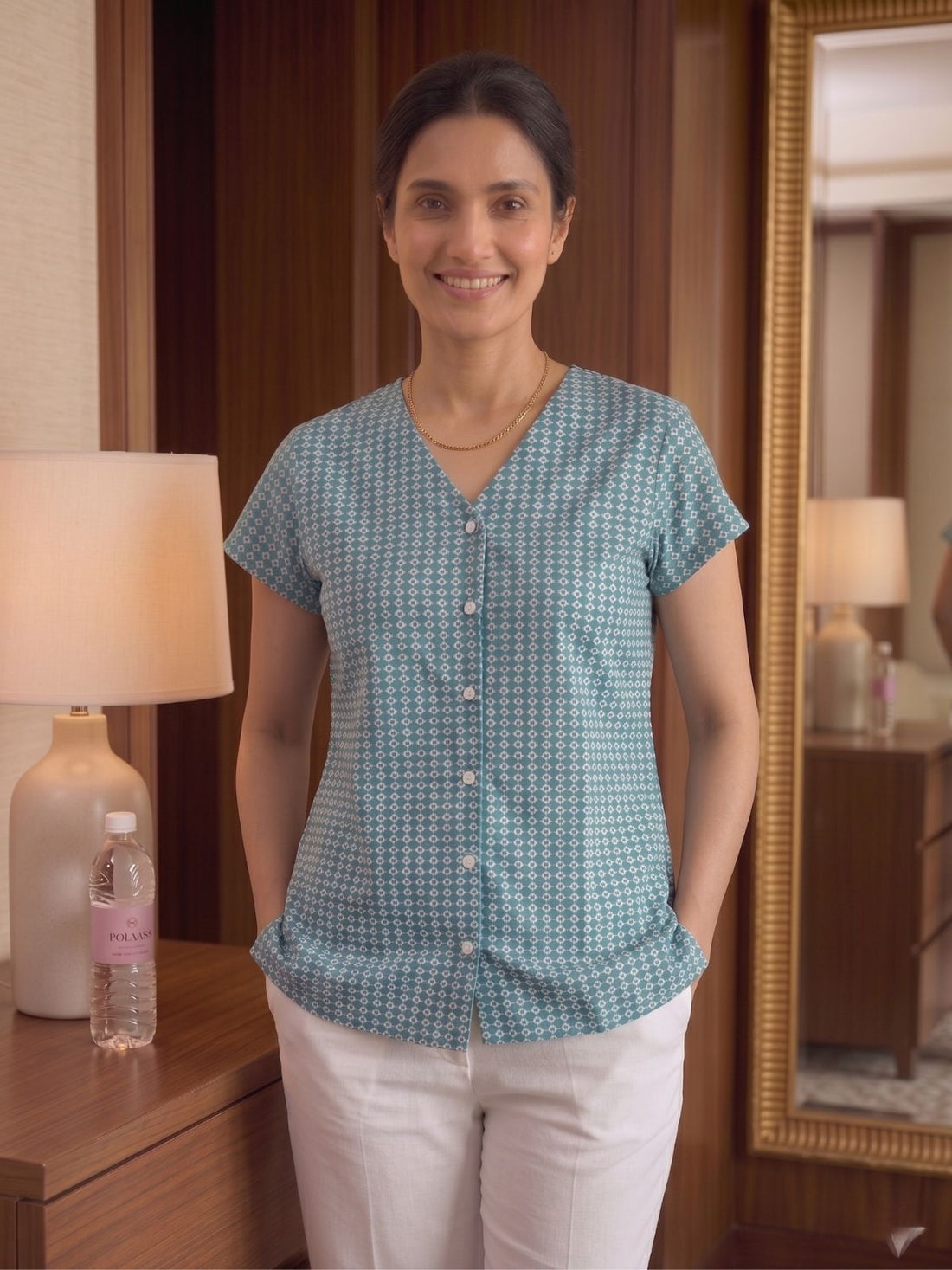 Jaipuri Printed Vneck Shirts CM-012