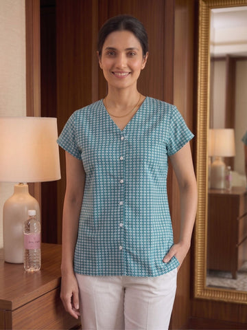 Jaipuri Printed Vneck Shirts CM-012