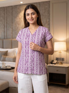 Jaipuri Printed Vneck Shirts CM-022