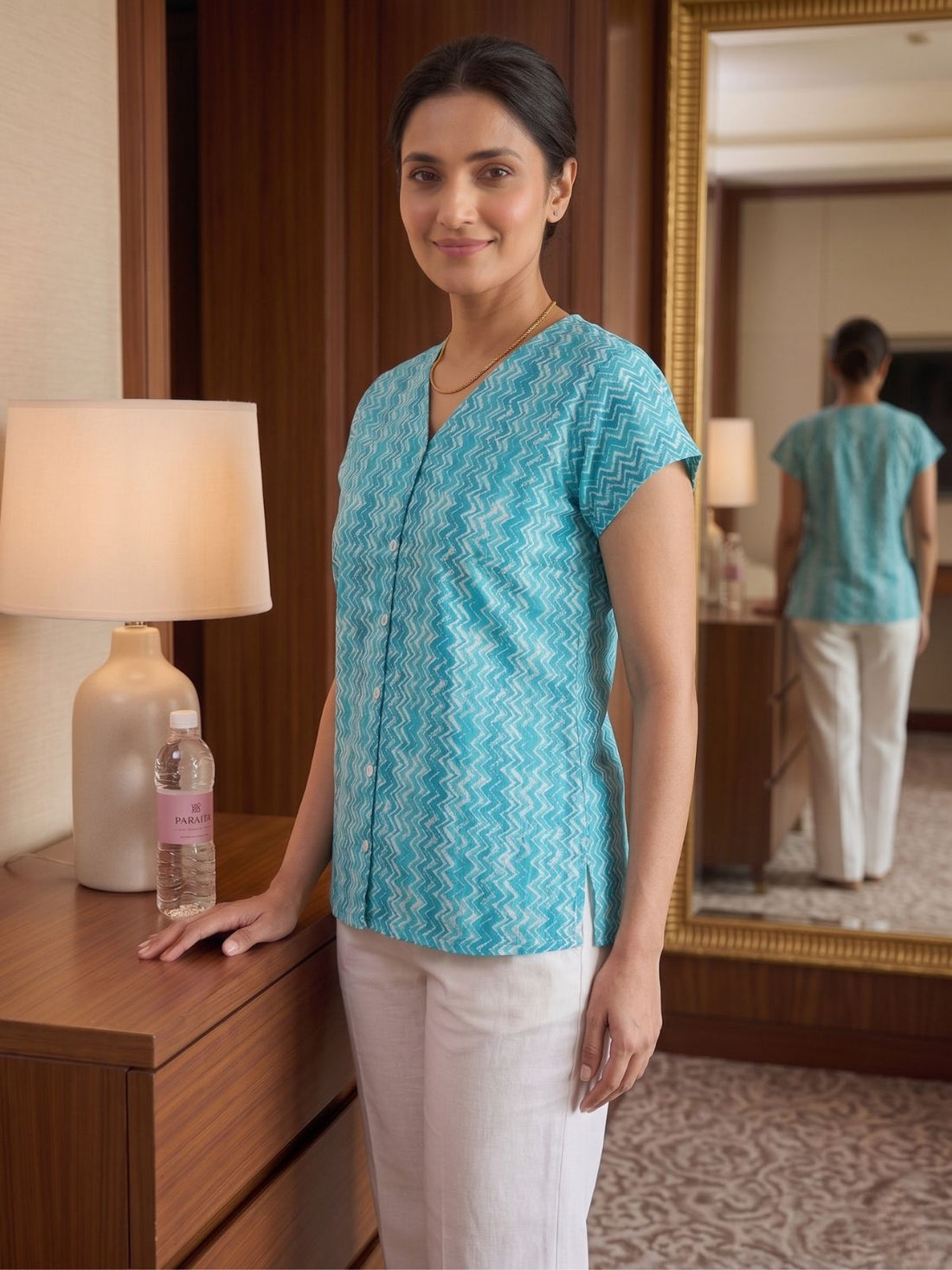 Jaipuri Printed Vneck Shirts CM-025