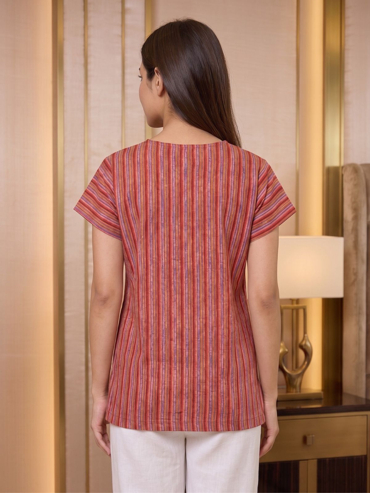 Jaipuri Printed Vneck Shirts CM-027
