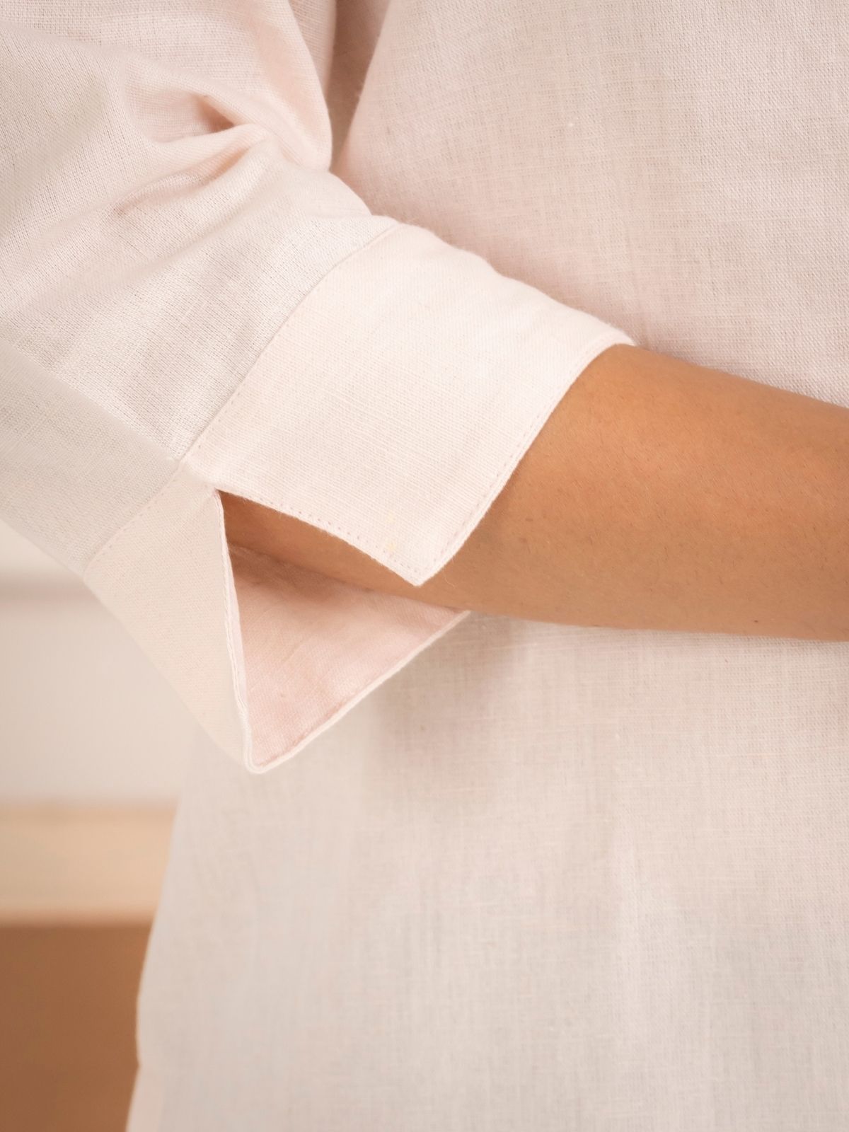 Light Peach Everyday Cotton Square Neck Top