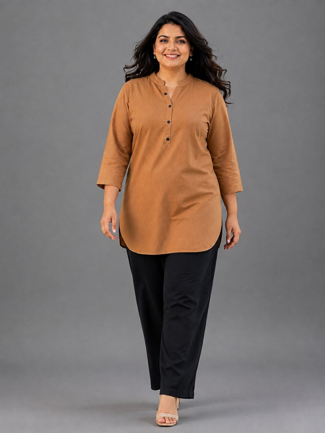 Brown Everyday Cotton tops