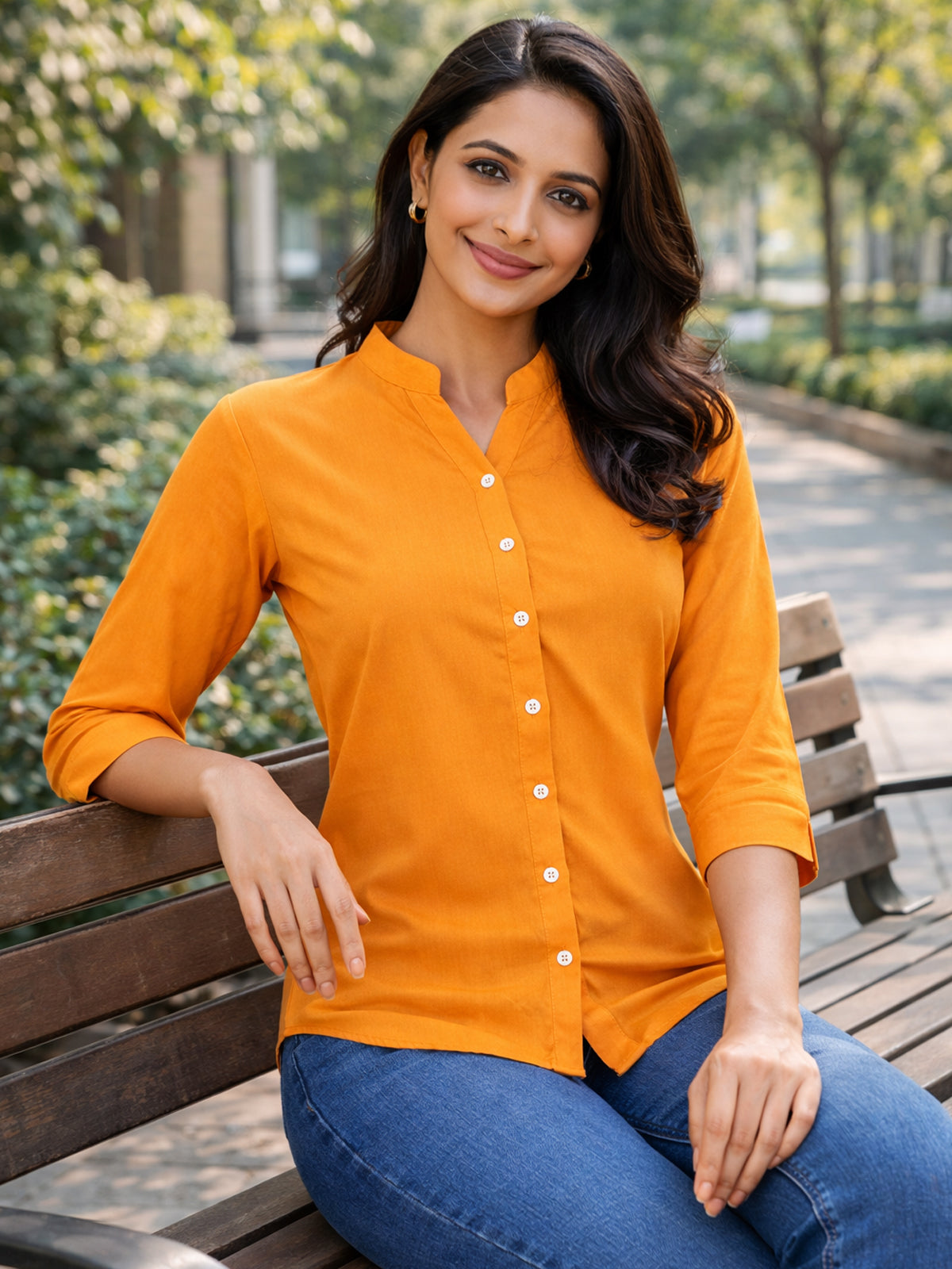 Mustard Viscose Shirts