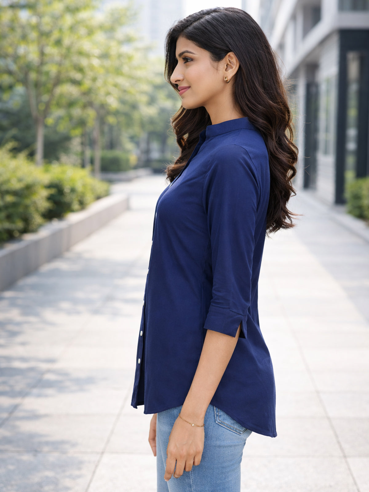 NavyBlue Viscose Shirts