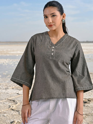 Biscuit Handloom Anchor Thread Top