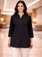 Black Everyday Cotton Tops