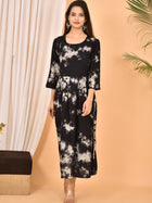 Black Printed Maxi Dress