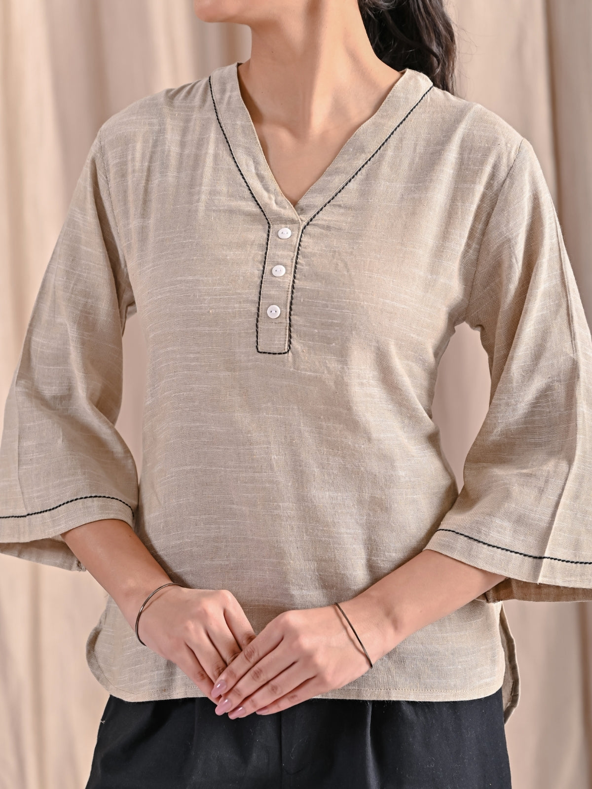 Chiku Handloom Anchor Thread Top
