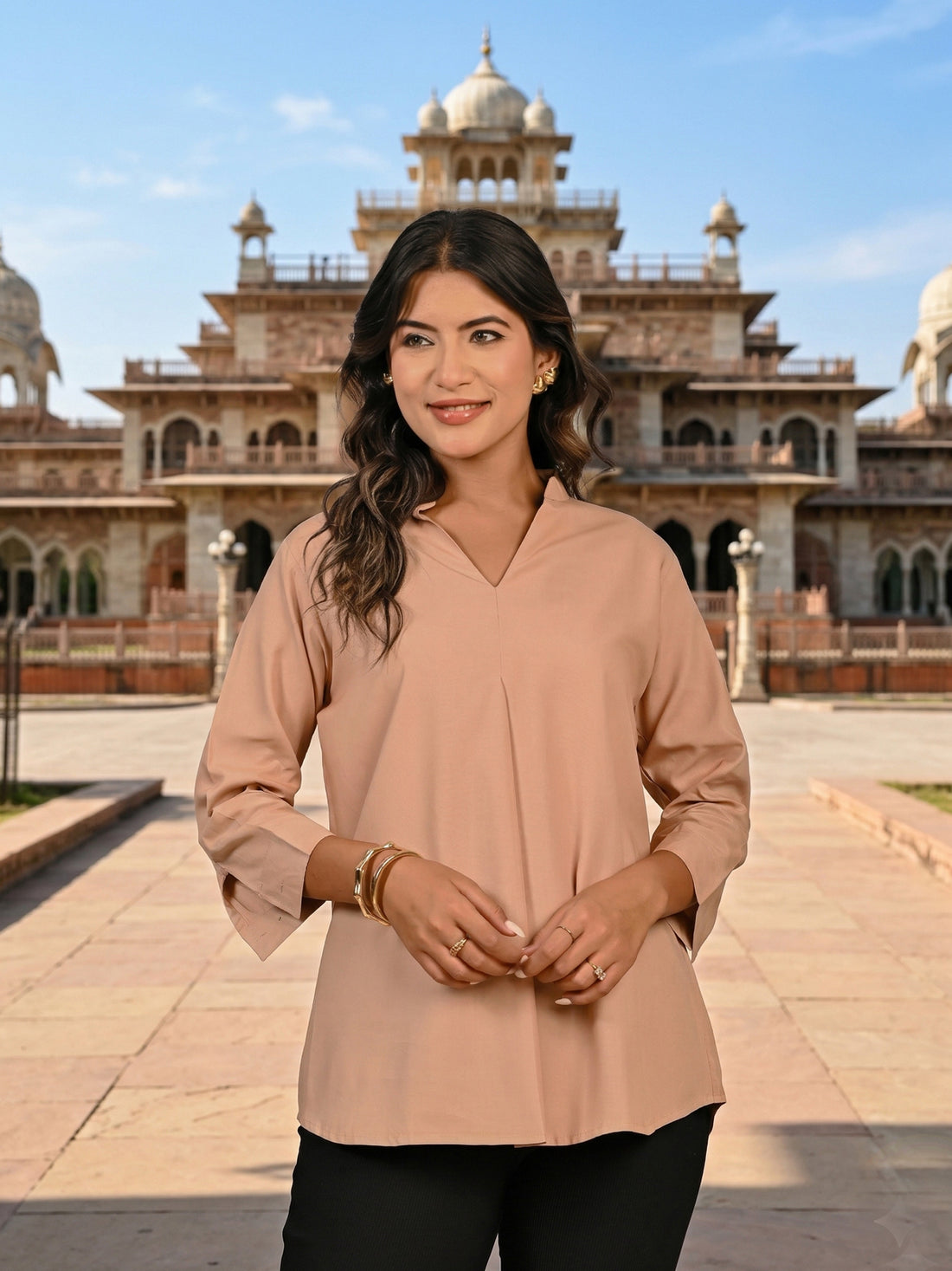 Chiku Viscose Pleated Top