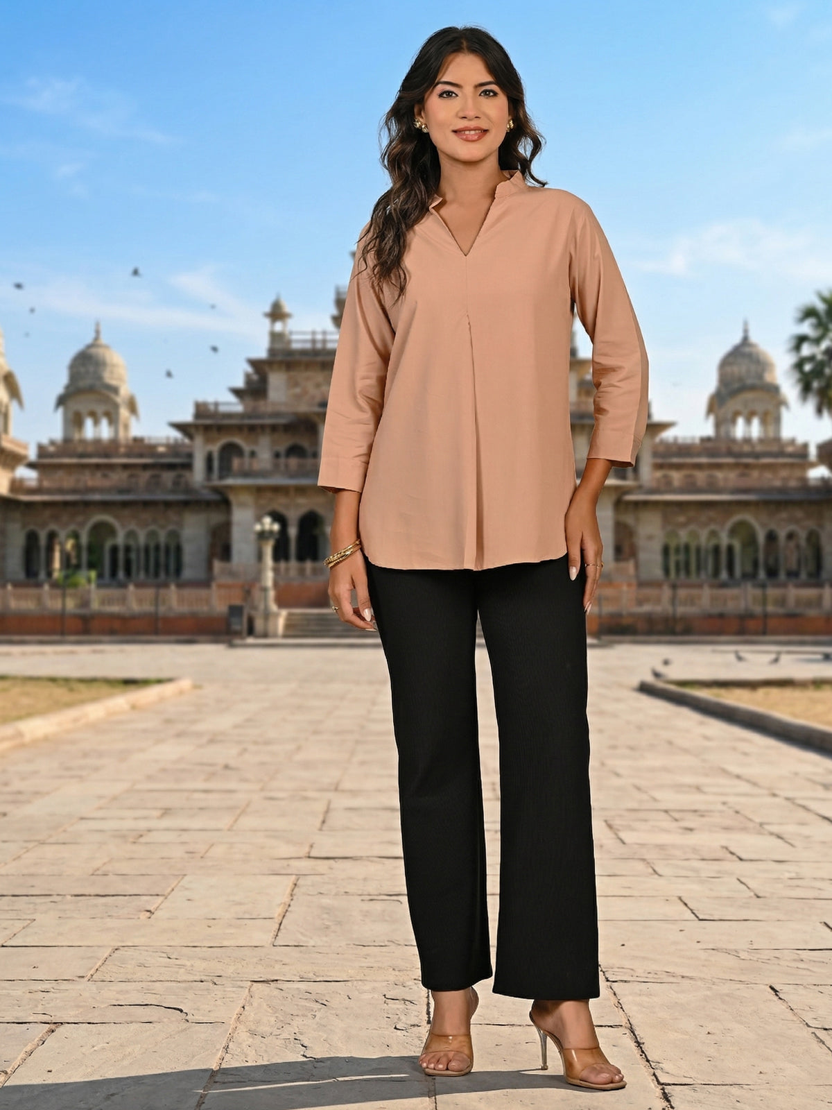Chiku Viscose Pleated Top