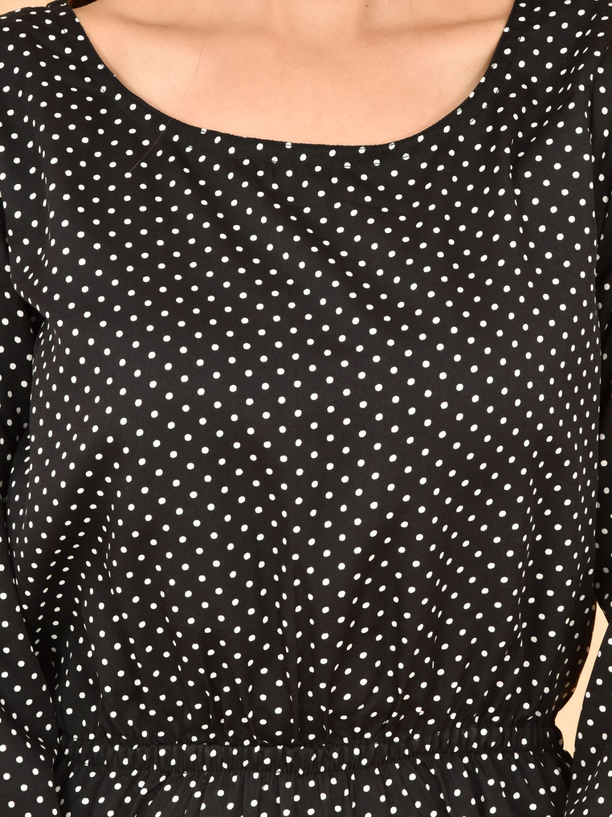 Black Printed Short Dress