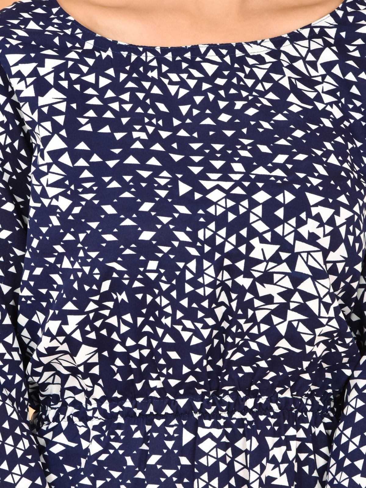 Blue Printed Short Dress