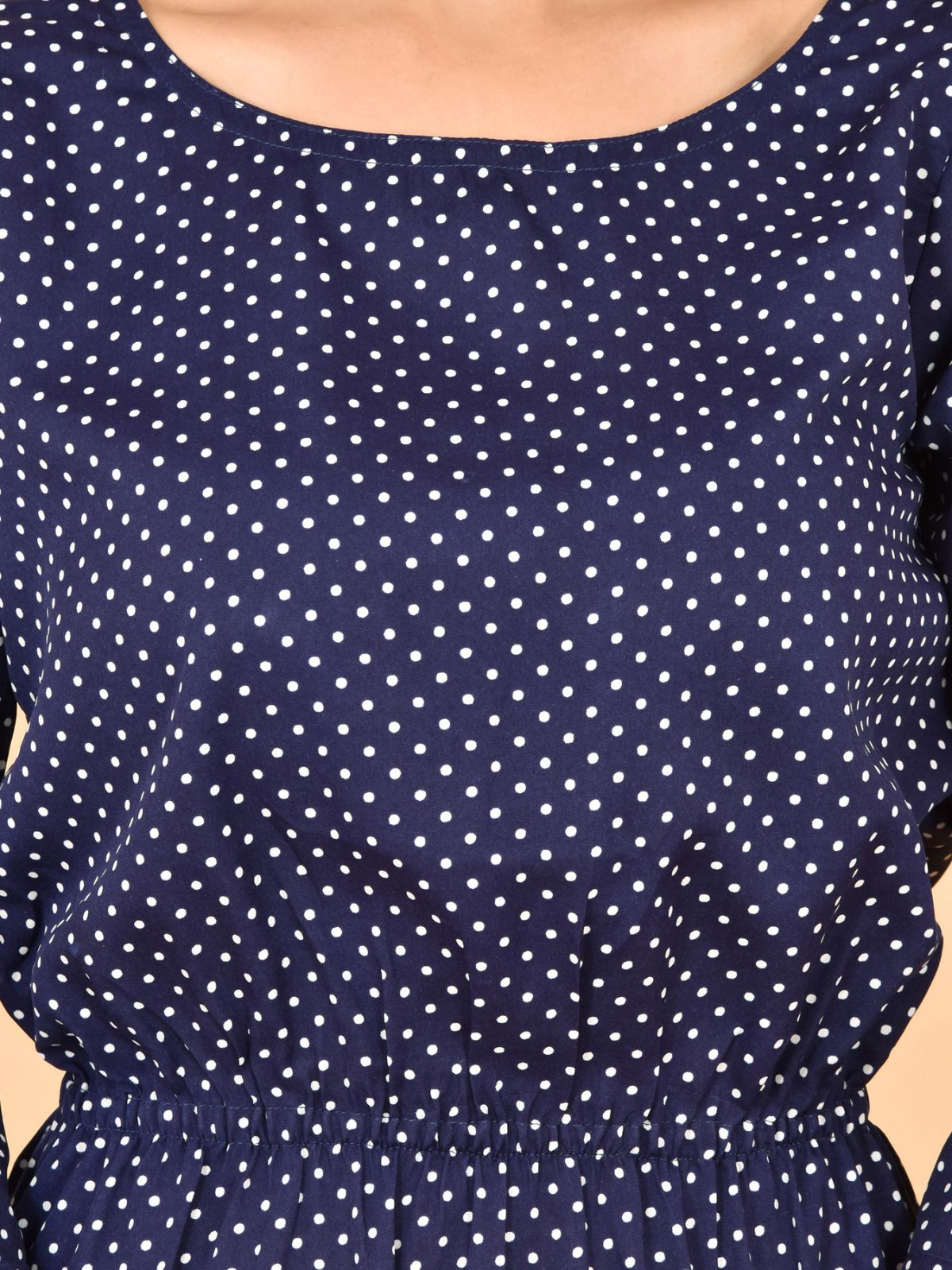 Blue Printed Short Dress