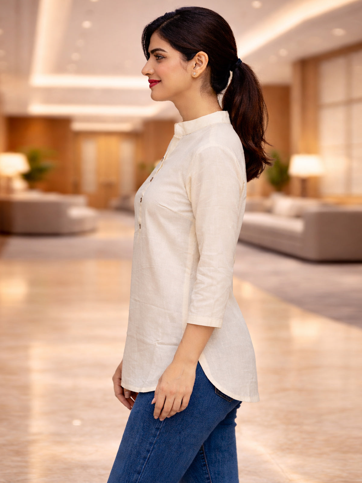 Cream Everyday Cotton Tops