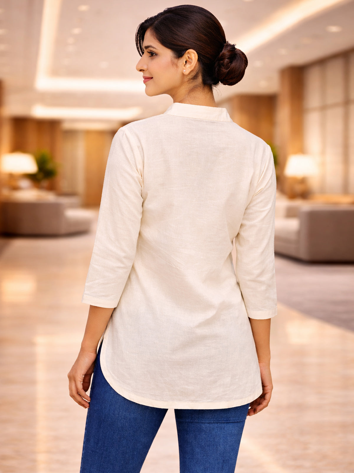 Cream Everyday Cotton Tops