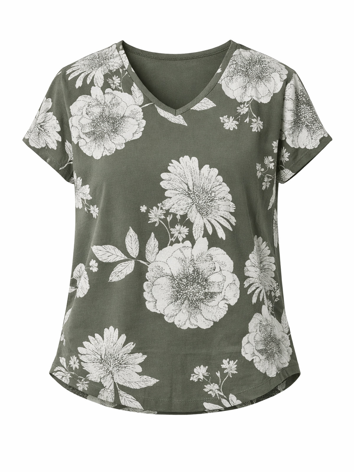 Cream Airy Linen Cotton Printed Top