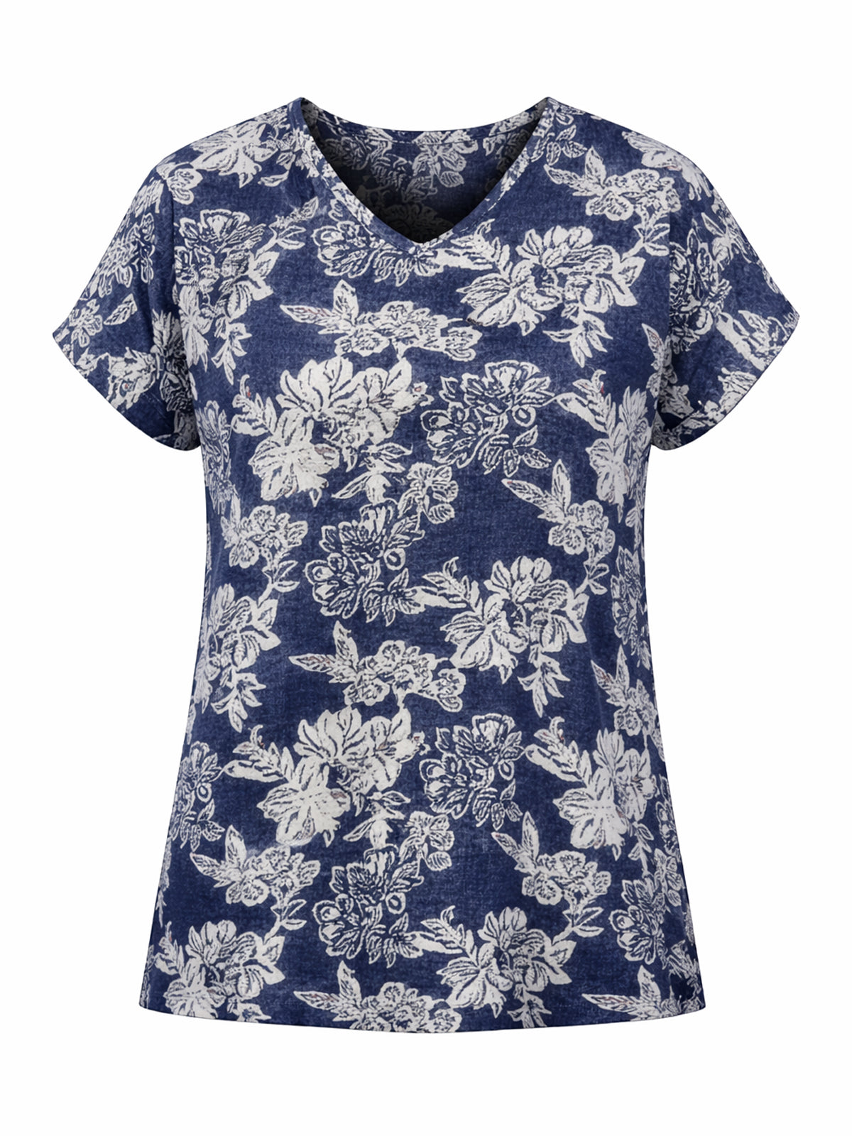 DarkGrey Airy Linen Cotton Printed Top