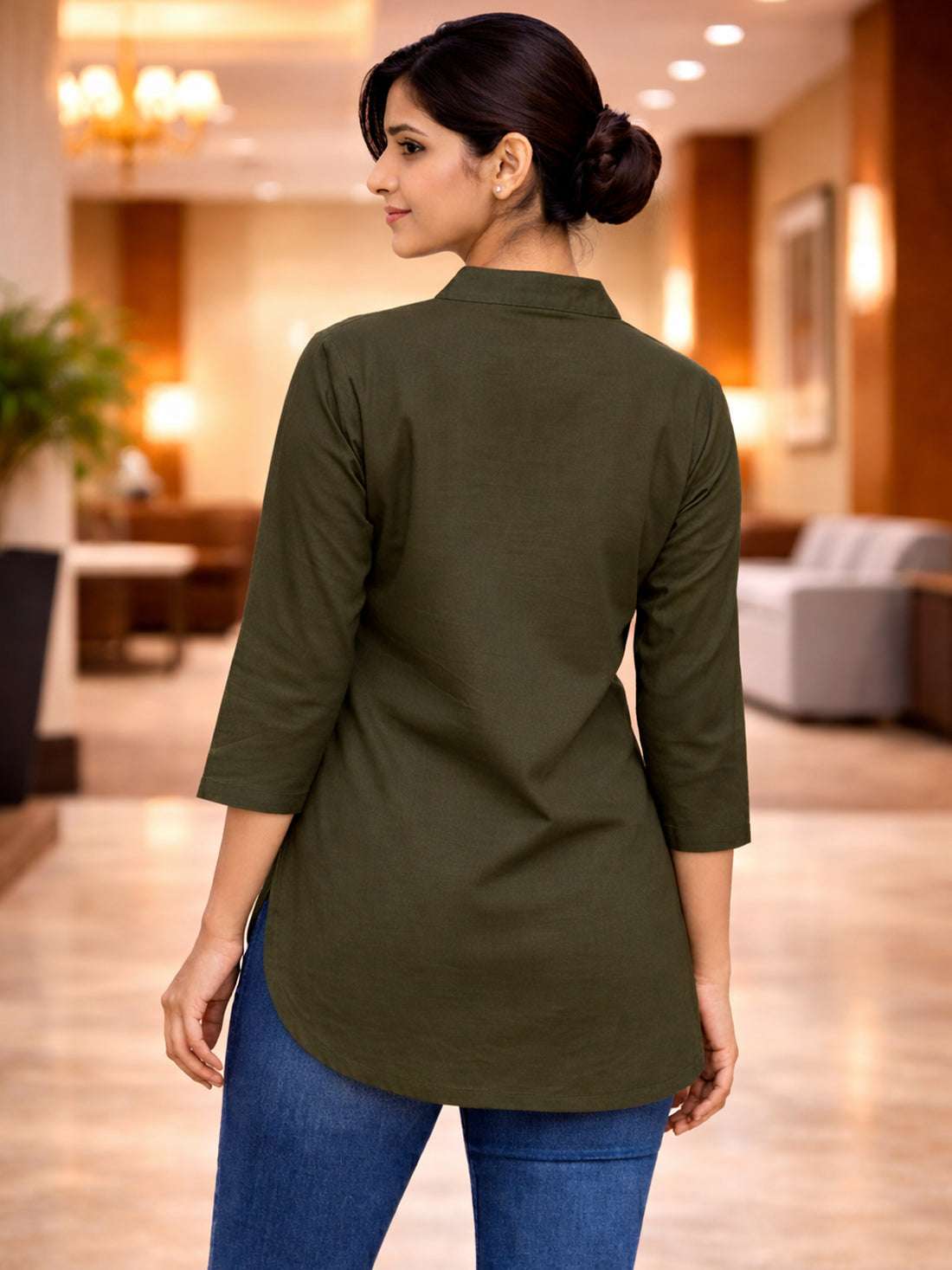 Mehendi Green Everyday Cotton Tops