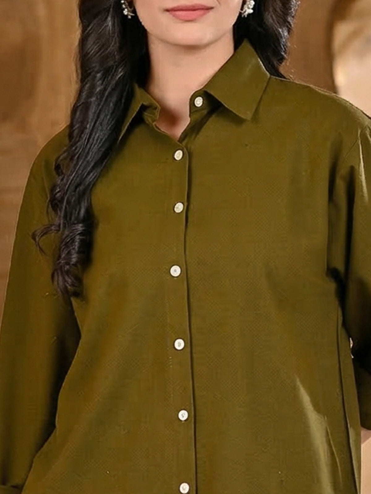 Mehndi Oversized Cotton Shirt