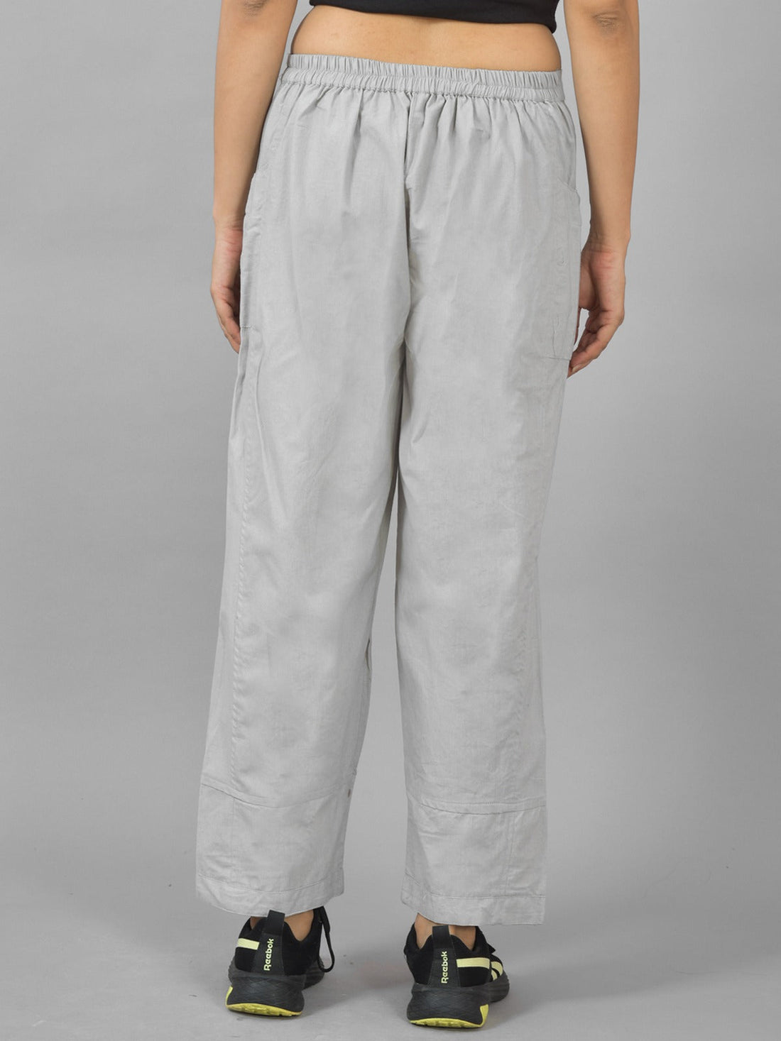 Melange Grey Side Pocket Pure Cotton Straight Cargo Pant