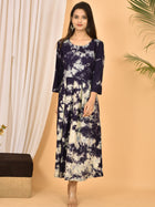 Navyblue Printed Maxi Dress