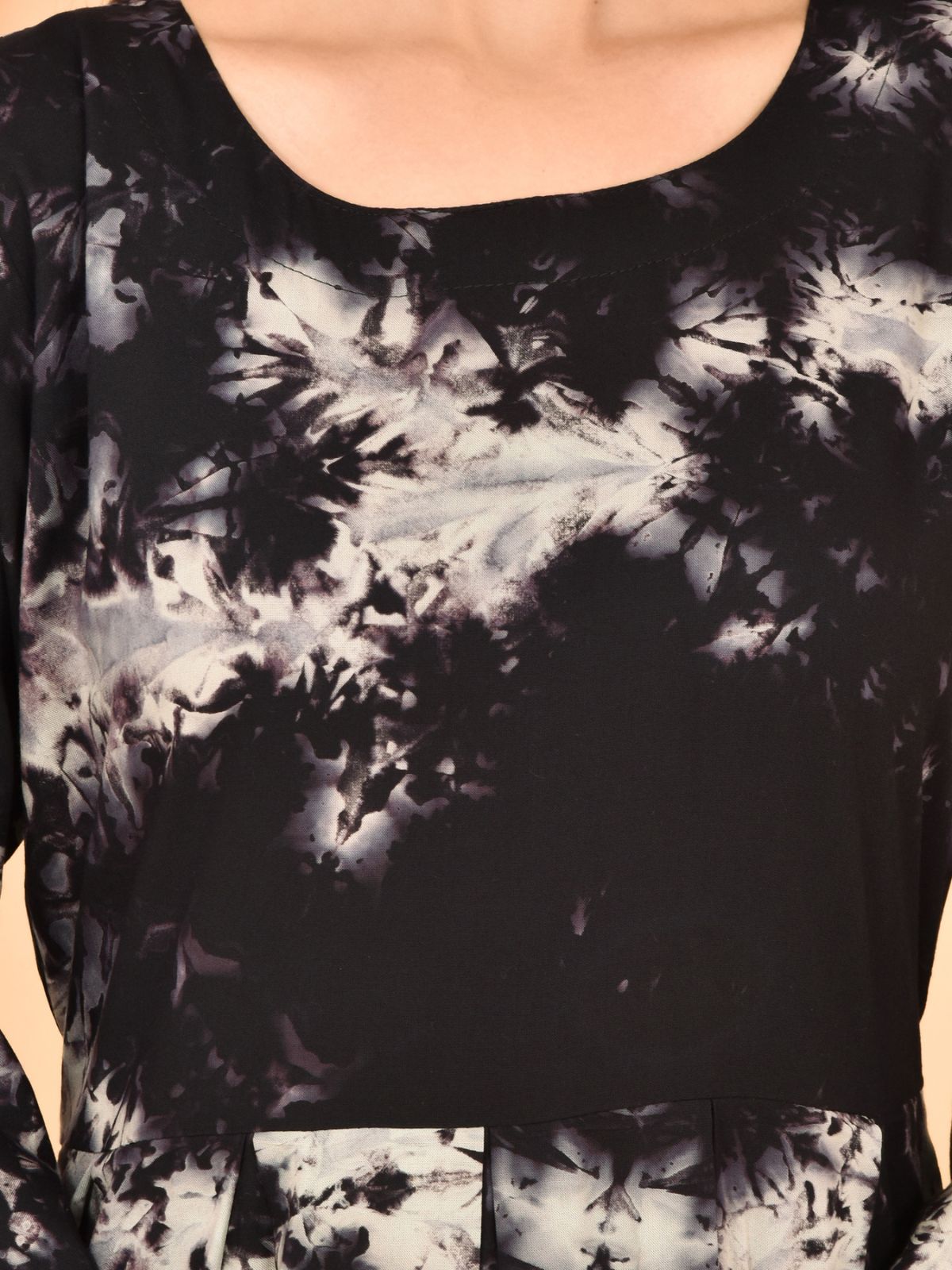 Black Printed Maxi Dress