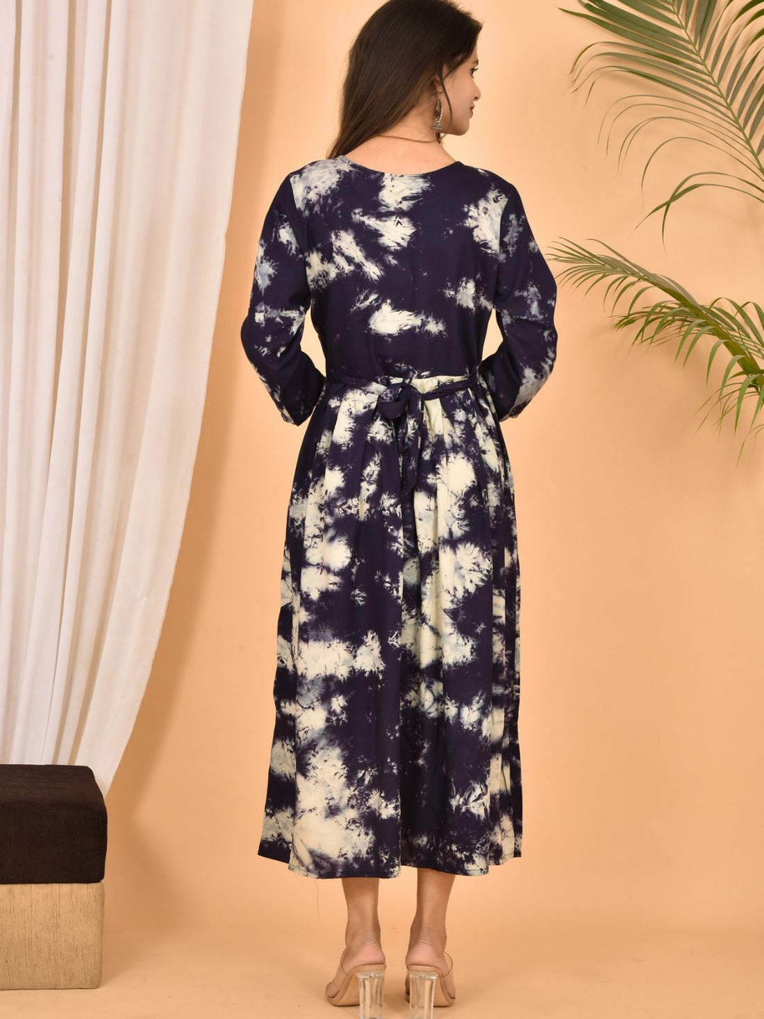 Navyblue Printed Maxi Dress