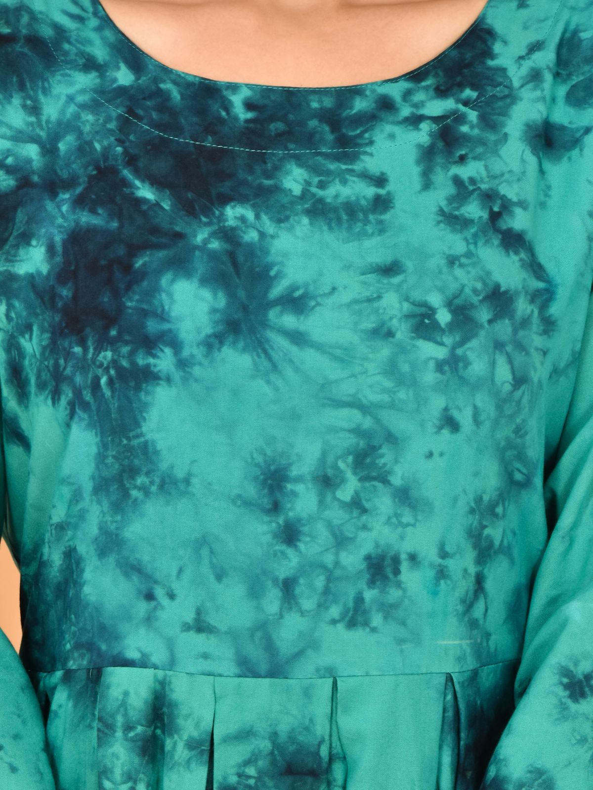 Turquoise Printed Maxi Dress